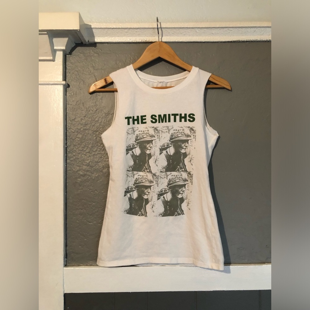 The Smiths | Meat is Murder Vintage Sleeveless White T-shirt | Small